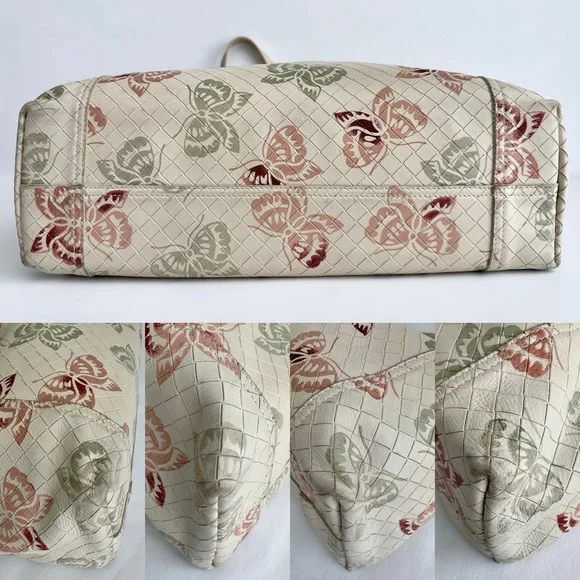 ✨Authentic BOTTEGA VENETA Intrecciatomirage Butterfly Leather Tote Bag Cream - Picture 8 of 16